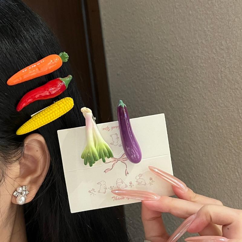 Health Wellness Lifestyle - Jepit Rambut Bentuk Sayuran Lucu dan