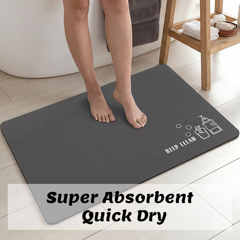 Keset Kamar Mandi Diatomite, P - Bamboo Bath Mat ulasan dan harga