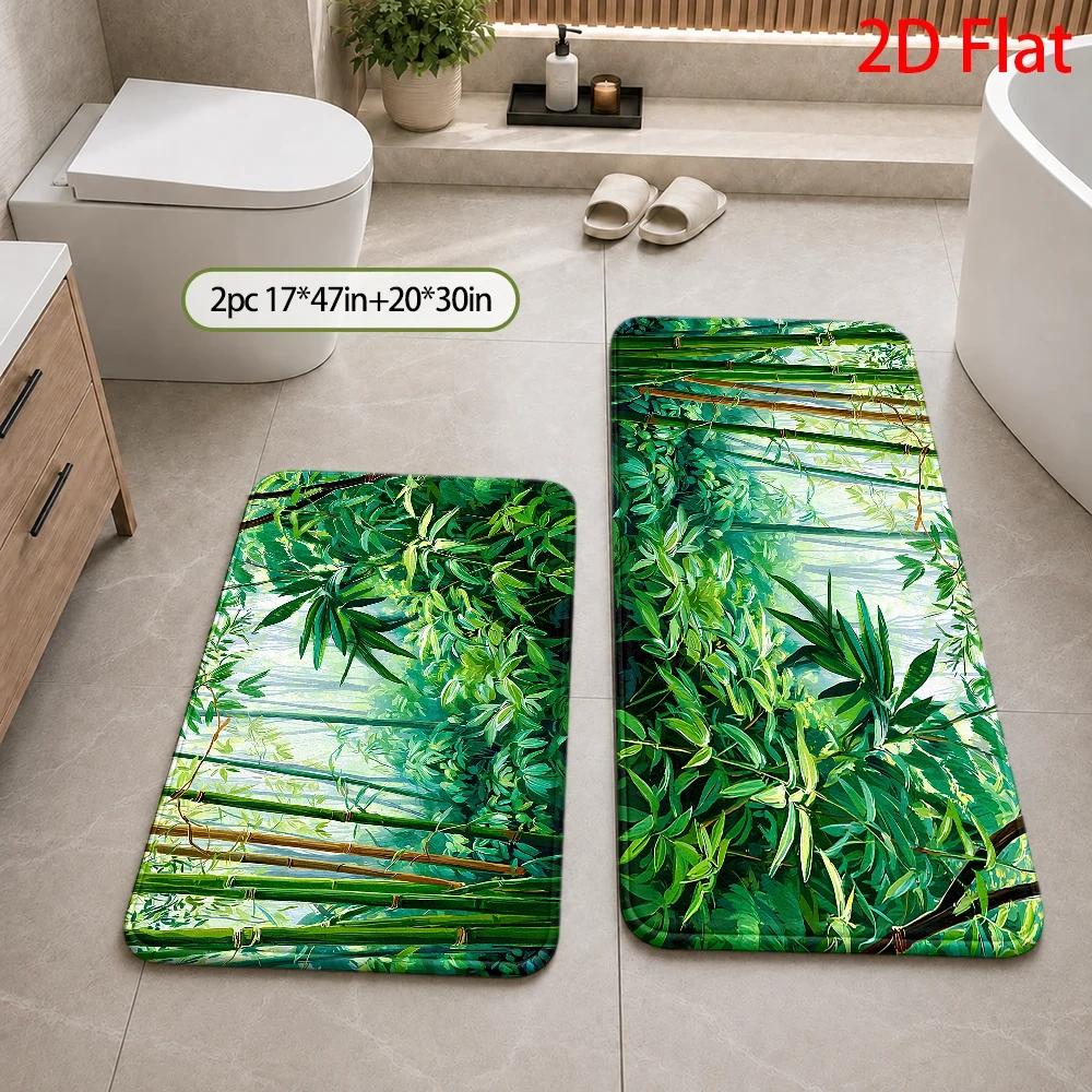Keset Kamar Mandi Motif Hutan  - Bamboo Bath Mat ulasan dan harga
